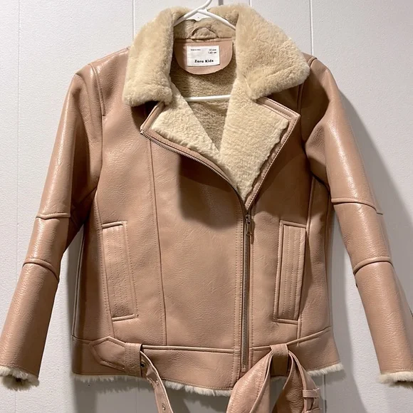 Zara Girls Youth Size 10 Leather Jacket - Picture 4 of 10